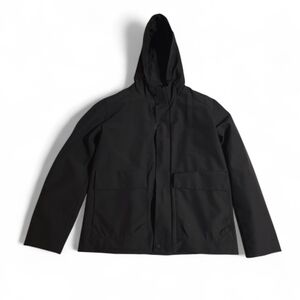 Zara Men's Black Raincoat with Hood